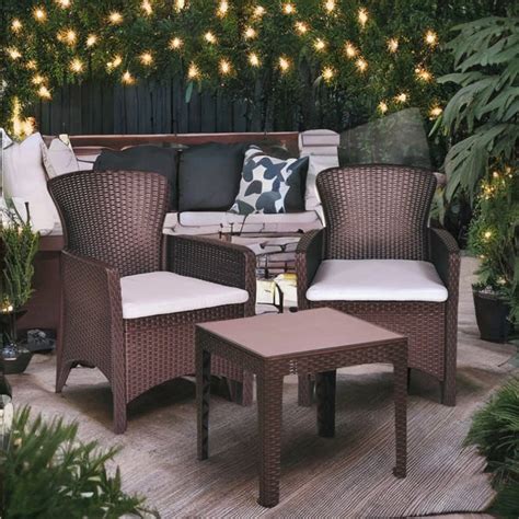 Buy Nilkamal Breeze 2 Seater Balcony Sofa set with Round Center Table ...