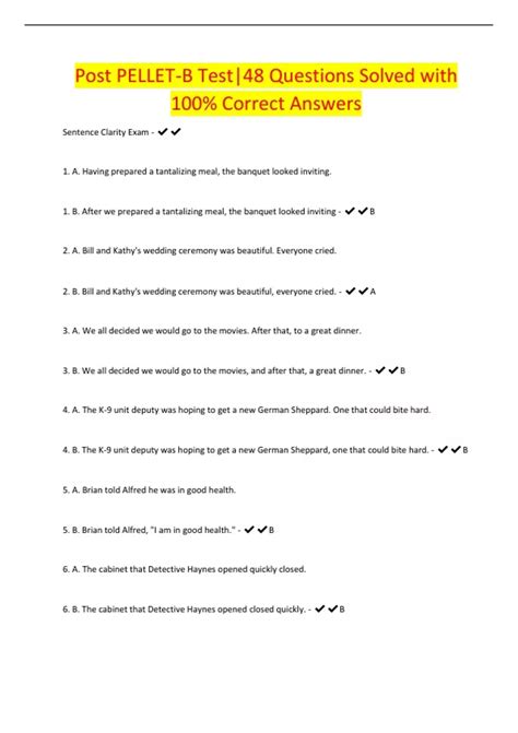 Bundle of PELLET-B and Post Pellet b Exams with Questions Solved with ...