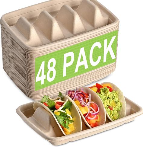 Amazon.com: (48PCS) Taco Bar Serving Set for a Party, Disposable Taco ...