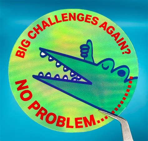 Sanrio Big Challenges Again? No Problem Sticker | 3" Holographic ...