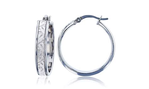 Sterling Silver Rhodium 25X5.... | Groupon Goods