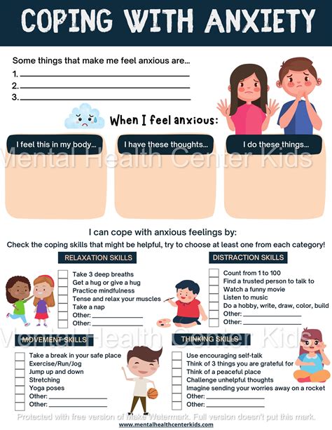 Printable Coping Skills For Anxiety - Printable Free Templates