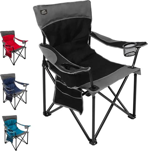 Amazon.com : LANMOUNTAIN Oversized Folding Camping Chair,Heavy Duty ...