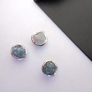 Buy 1 Piece 8mm Raw Rough Diamond Bezel Collet Sterling Silver Gold ...