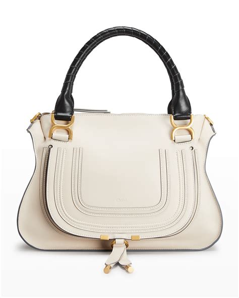 Chloe Marcie Raffia & Leather Crossbody Bag | Neiman Marcus