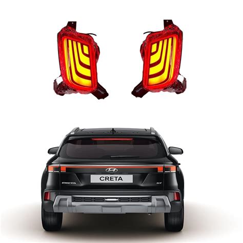 SNTP CRETA Rear Bumper DRL Reflector Back Light for Creta Type 4 (2024 ...