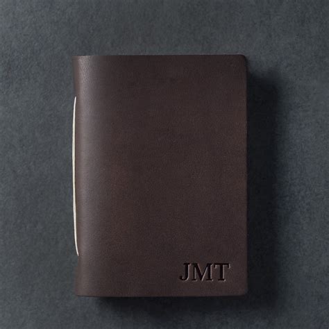 Classic Personalized Leather Pocket Journal