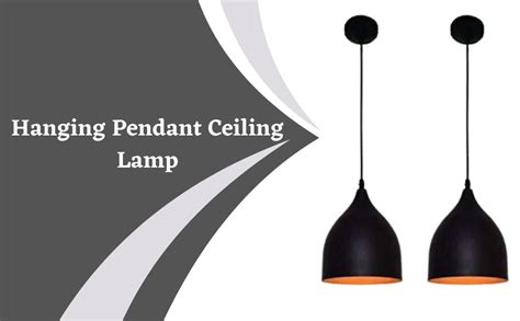 Buy Whiteray Vintage Black Aluminium Metallic Hanging Pendant Ceiling ...