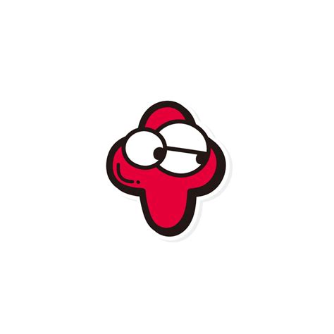 小文字アルファベットくんステッカー - t | KRAP STORE