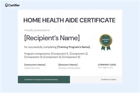 15 Home Health Aide Certificate Templates