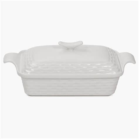 Buy Brook Rectangular Ceramic Dish With Lid from Home Centre at just ...