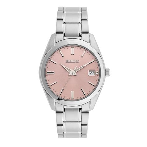 Seiko Stainless Steel Analogue Pink Dial Men Watch-Sur523P1, Bandcolor ...