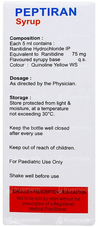 Peptiran 75 MG Syrup 100 ML | Order Peptiran 75 MG Syrup 100 ML Online ...