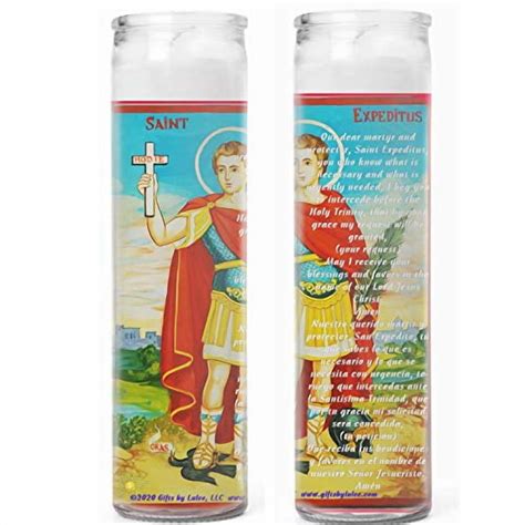 Saint Expedite San Expedito Set of 2 or 4 Candles Set de 2 o 4 ...