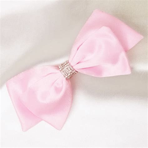 Embellished Crystal Hair Bow - Light Pink – Hair Drama Company
