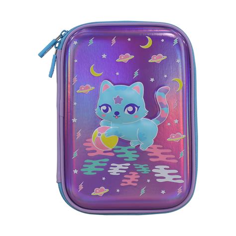 Smily Kiddos Single Compartment V2 Kitty Theme Purple Hardtop Pencil ...