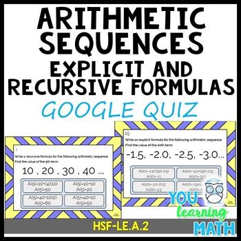 explicit forms and recursive forms arithmetic sequence 的图像结果