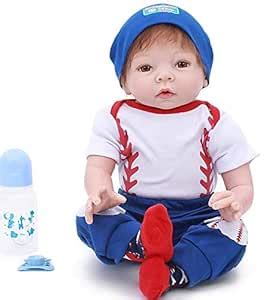 Realistic Reborn Baby Dolls Boy 22" Lifelike Newborn Baby Doll Soft ...