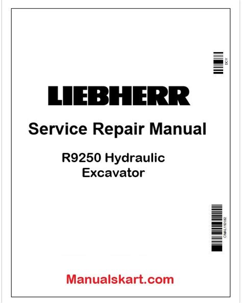 Liebherr R9250 Hydraulic Excavator PDF Repair Service Manual
