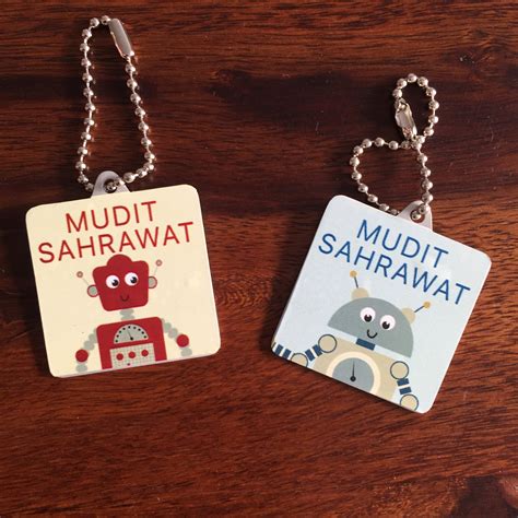Personalised Metal Bag Tags - Robotic / Label Shabel – Labelshabel