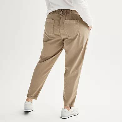 Plus Size Sonoma Goods For Life® Mid-Rise Utility Jogger Pants