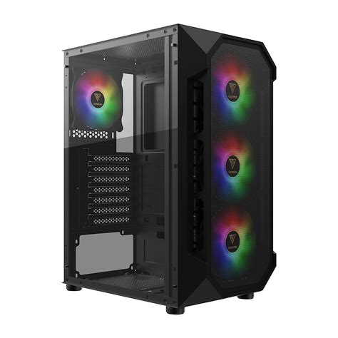 Amazon.in: Buy Gamdias Black Mid Tower Cabinet | Aura GC1 | Built-in 4 ...