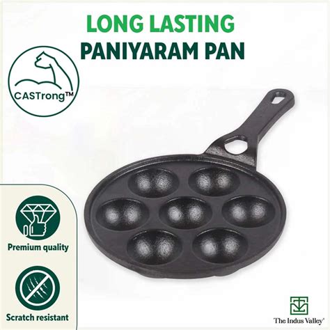 Buy Best Cast Iron Kuzhi Paniyaram Pan 7 Pit Online in India – The ...