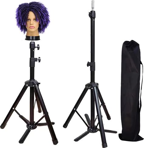 Superhairpieces Sturdy and Adjustable Wig Stand Tripod, Foldable Tripod ...