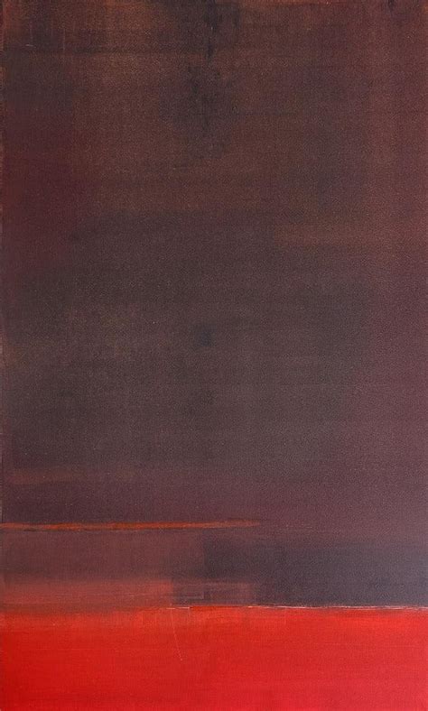 "Untitled 7": Red Oil Painting (60x36) by Anu Kulkarni – ArtZolo.com