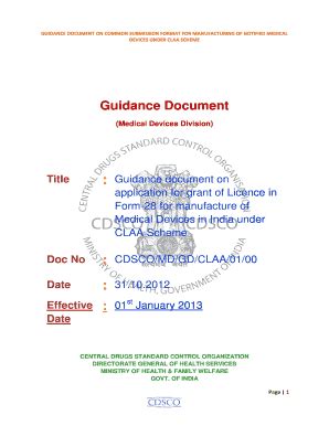 Fillable Online Guidance document on application for grant of License ...