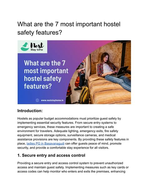 PPT - What are the 7 most important hostel safety features_ PowerPoint ...