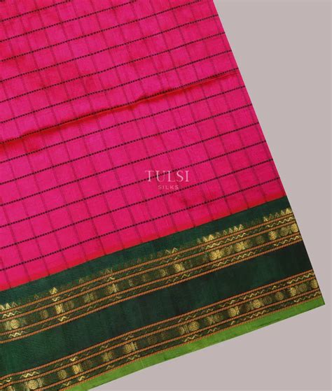 Buy Rani Pink Silk Cotton Saree T651832