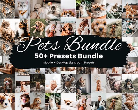 50+ Pets Lightroom Presets Bundle, Dog Presets, Cat Presets, Mobile ...