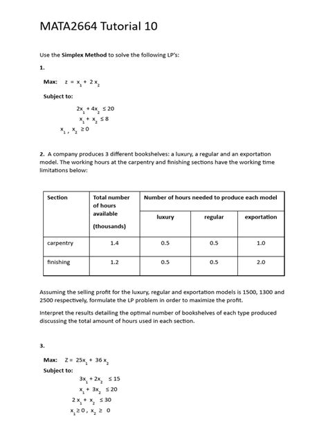 Image result for 3 Exercises of Simplex Method