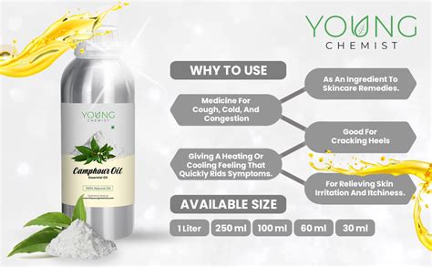 Young Chemist Camphor Essential Oil - 250ml | Bulk Pure Oil for ...