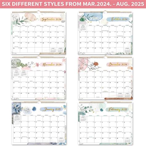 Feteulo Wall Calendar 2024-2025 – Mar. 2024 - Aug. 2025, India | Ubuy