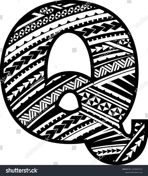 Maori Mandala English Alphabet Numbers Letters Stock Vector (Royalty ...