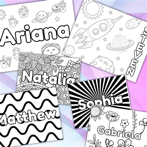 Coloring Pages With Names Free