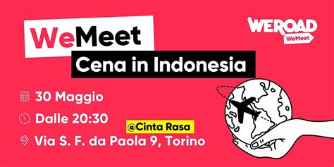 WeMeet | Cena in Indonesia, Via S. Francesco da Paola, 9, Torino, 30 ...