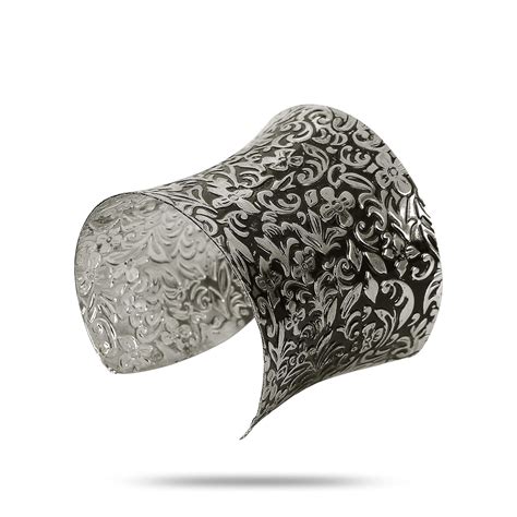 Buy YouBella Jewellery Silver Plated Oxidised Cuff Bracelet Bangle for ...