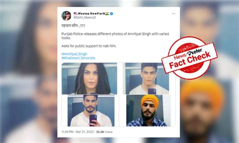 Punjab police have not released photo of fugitive Amritpal Singh with ...