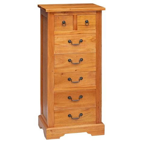 vidaXL Chest of Drawers with Drawer Natural 17.72 x 13.78 x 39.57 in in ...