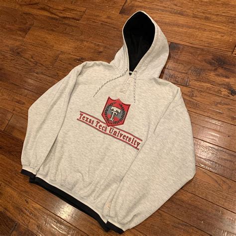 Vintage Baggy Texas Tech Hoodie Perfect Condition -... - Depop