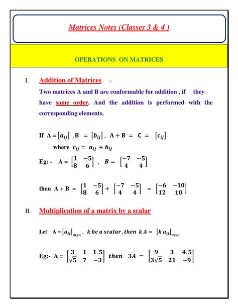 Image result for Matrix Operations