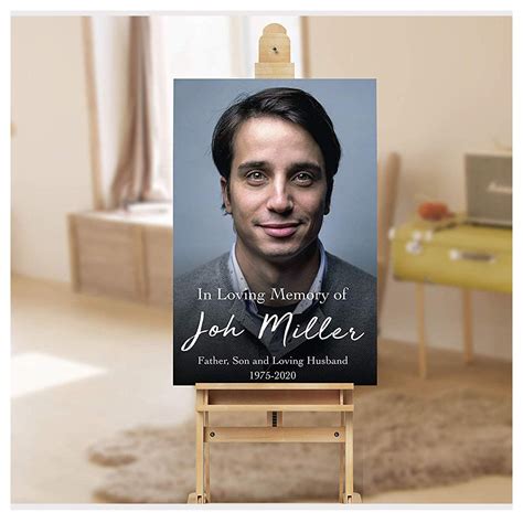 Speedyorders Custom Funeral Sign Photo In Loving Memory Sign ...
