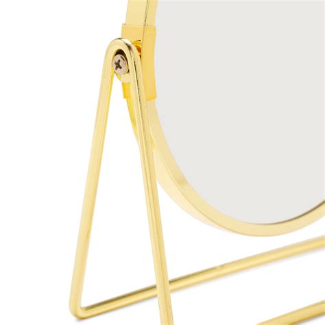 Buy Pure Home + Living Gold Double Sided Metal Vanity Mirror Online