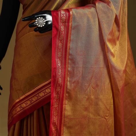 Yellow Mercerized Cotton Ilkal Saree with Border