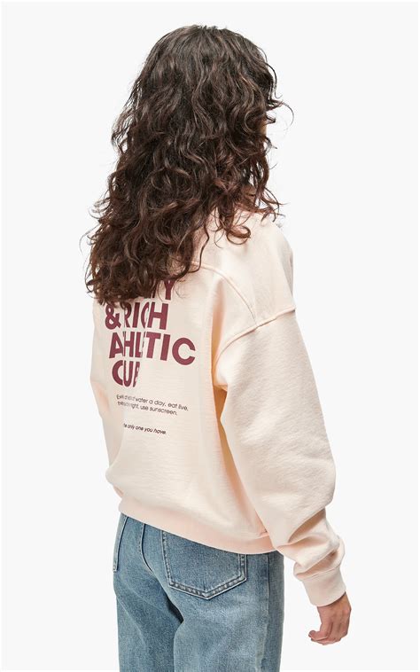 Sporty & Rich Exercise Often Quarter Zip Cream/Merlot | Cultizm