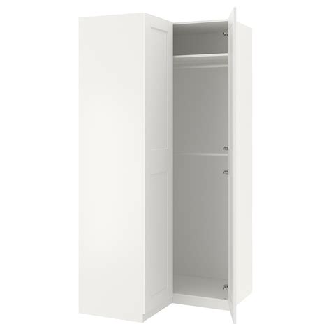 PAX / GRIMO corner wardrobe, white/white, 110/110x236 cm (433/8/433 ...