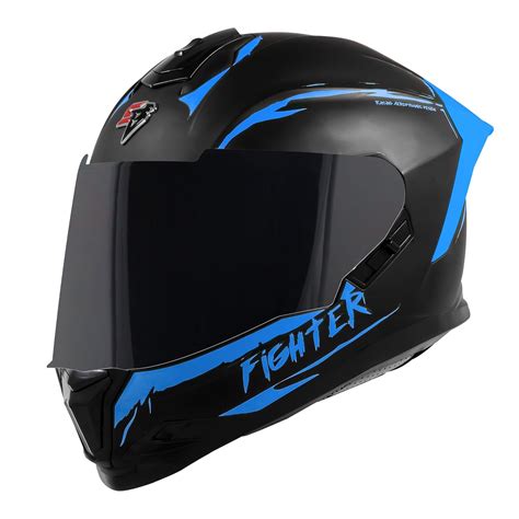 Steelbird SBH-57 Fighter F2 ISI and DOT Certified Full Face Helmet for ...